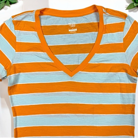 Nike The Athletic Dept. Orange & Gray Striped Tee - Picture 13 of 15